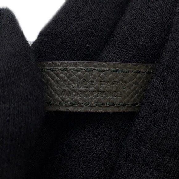 HERMES Carrousel Belt Size 75 Swift Leather/Epsom Mauve pale/Vert Maki - Picture 4 of 13